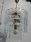 Lámpara de araña de vidrio con platos biselados suspendidos de Senago, Imagen 3