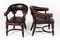 Late 19th Century English Mahogany and Rexine Armchairs, Set of 2 6