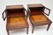 Mahogany Leather Top Side Tables, 1930s, Set of 2 7