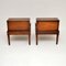 Mahogany Leather Top Side Tables, 1930s, Set of 2 5