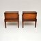 Mahogany Leather Top Side Tables, 1930s, Set of 2, Image 5