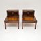 Mahogany Leather Top Side Tables, 1930s, Set of 2 2