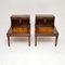 Mahogany Leather Top Side Tables, 1930s, Set of 2, Image 2