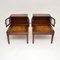 Tables d'Appoint avec Plateau en Cuir d'Acajou, 1930s, Set de 2 6