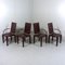 Leather Arcadia Dining Chairs from Arper, Italy 1980s, Set of 4 1