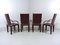 Leather Arcadia Dining Chairs from Arper, Italy 1980s, Set of 4 5