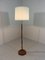 Lámpara de pie danesa de teca, años 60, Imagen 2