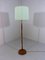 Lámpara de pie danesa de teca, años 60, Imagen 12