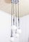 Suspension Light in Chromed Metal and Opaline Glass, Italy, 1970s 1