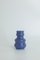 Small Mid-Century Scandinavian Modern Collectible Brown & Blue Wavy Glazed Stoneware Vases by Gunnar Borg for Höganäs Ceramics, 1960s, Set of 3 2