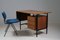 Moderner französischer Schreibtisch aus Holz & Metall, 1950er 8