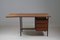 French Modernist Wooden and Metal Desk, 1950s, Image 1