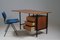 Bureau Moderniste en Bois et Métal, France, 1950s 6