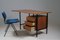 Moderner französischer Schreibtisch aus Holz & Metall, 1950er 6