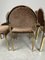 Chairs in Golden Metal and Fabric, Italy, 1970s, Set of 6 5