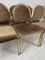Chairs in Golden Metal and Fabric, Italy, 1970s, Set of 6 2