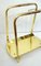 Magazine Rack in Gilt Metal, Textile and Wood, 1980s 6
