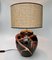 Lámpara de mesa de cerámica con decoración de bambú, Imagen 1