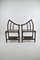 Tables de Chevet en Cuir et Bambou, 1970s, Set de 2 1