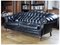 Black Leather Sofa and Armchairs from Barrow Court House, 1980s, Set of 4 1