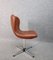 Italian Swivel Chairs in Chromed Metal and Leather, 1960s, Set of 4, Image 9