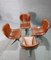 Sedie girevoli in metallo cromato e pelle, Italia, anni '60, set di 4, Immagine 7