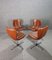 Italian Swivel Chairs in Chromed Metal and Leather, 1960s, Set of 4, Image 5