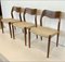 Model 71 Dining Chairs in Walnut and Paper Cord by Niels Otto Møller for J.L. Møllers, 1950s, Set of 3 16