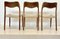 Model 71 Dining Chairs in Walnut and Paper Cord by Niels Otto Møller for J.L. Møllers, 1950s, Set of 3 12