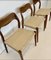 Model 71 Dining Chairs in Walnut and Paper Cord by Niels Otto Møller for J.L. Møllers, 1950s, Set of 3 10
