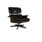 Vintage Lounge Chair in Black Leather by Charles & Ray Eames for Vitra, Image 1