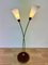 Lámpara de pie Art Déco de latón y vidrio, años 40, Imagen 7