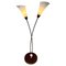 Art Deco Stehlampe aus Messing & Glas, 1940er 1