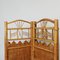 Rattan and Bamboo Folding Room Screen Divider, 1960s 8