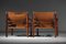 Safari Armchairs in Patinated Leather and Wood attributed to Arne Norell, 1960s, Set of 2 15