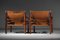 Safari Armchairs in Patinated Leather and Wood attributed to Arne Norell, 1960s, Set of 2, Image 15