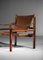Safari Armchairs in Patinated Leather and Wood attributed to Arne Norell, 1960s, Set of 2 9