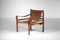 Safari Armchairs in Patinated Leather and Wood attributed to Arne Norell, 1960s, Set of 2 5