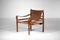 Safari Armchairs in Patinated Leather and Wood attributed to Arne Norell, 1960s, Set of 2, Image 5