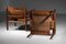 Safari Armchairs in Patinated Leather and Wood attributed to Arne Norell, 1960s, Set of 2, Image 19