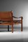 Safari Armchairs in Patinated Leather and Wood attributed to Arne Norell, 1960s, Set of 2, Image 11