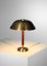 Swedish Brass and Leather Table Lamp, 1960s 8