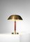 Swedish Brass and Leather Table Lamp, 1960s 9