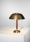 Lámpara de mesa sueca de latón y cuero, años 60, Imagen 11