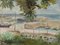 French Marina, 1930s, Oil Painting, Image 1