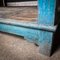 Blauer Packtisch aus Holz 4