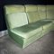 Mid-Century Modular Corner Sofa in Green Fabric, Set of 6 2