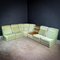 Mid-Century Modular Corner Sofa in Green Fabric, Set of 6, Image 1