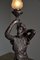 Lampade grandi scultoree maschili e femminili in bronzo, anni '20, set di 2, Immagine 6
