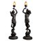 Large Sculptural Male and Female Lamps in Bronze, 1920s, Set of 2 1